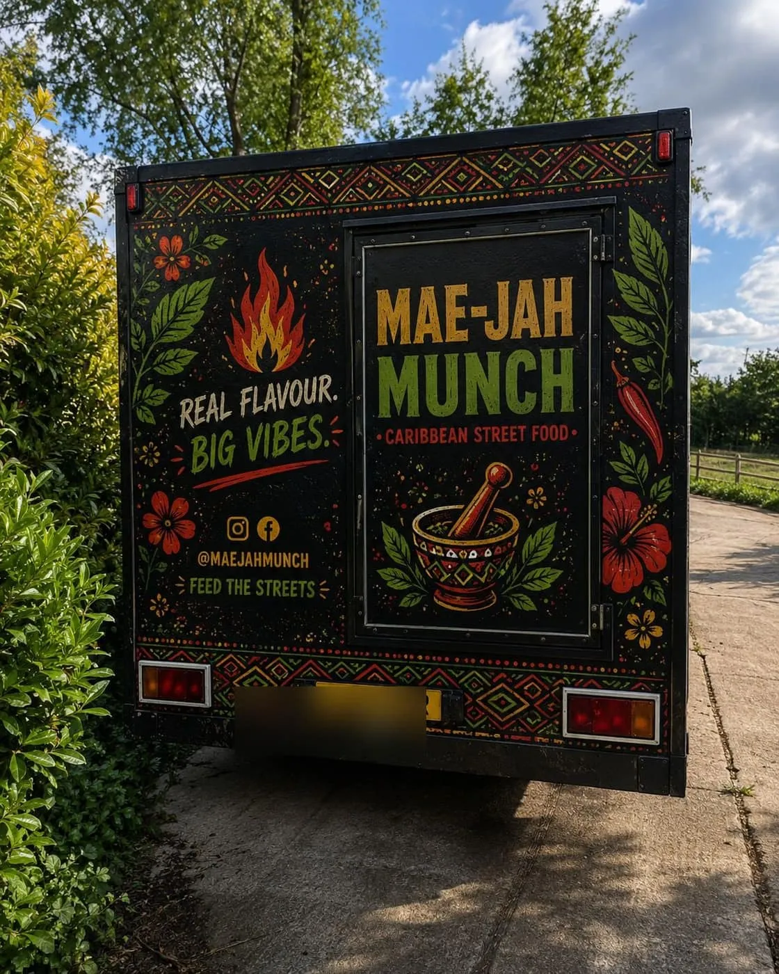 The Mae-Jah Munch wrap design — where the finished truck is headed